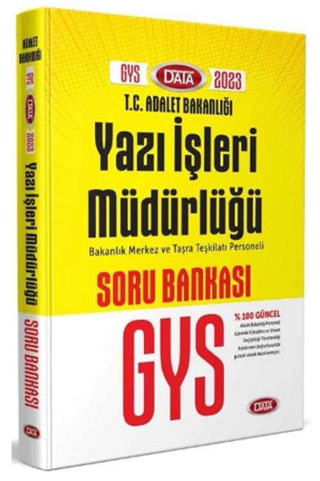 2023 GYS Adalet Bakanlığı Yazı İşleri Müdürlüğü Soru Bankası Görevde Yükselme Data Yayınları