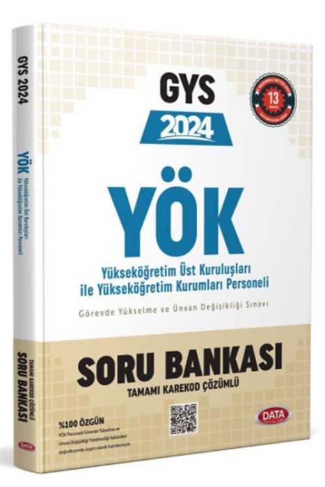 2024 GYS YÖK Yükseköğretim Üst Kuruluşları ile Yükseköğretim Kurumları Personeli Soru Bankası Görevde Yükselme Data Yayınları