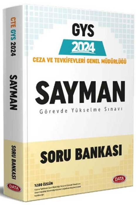 2024 GYS Ceza ve Tevkifevleri Sayman Soru Bankası Data Yayınları