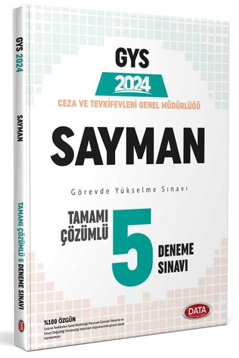 2024 GYS Ceza ve Tevkifevleri Sayman Tamamı Çözümlü 5 Deneme Sınavı Data Yayınları