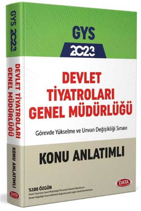 2023 GYS Devlet Tiyatroları Genel Müdürlüğü Konu Anlatımlı Görevde Yükselme Data Yayınları