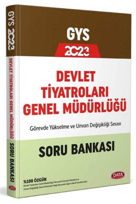 2023 GYS Devlet Tiyatroları Genel Müdürlüğü Soru Bankası Görevde Yükselme Data Yayınları