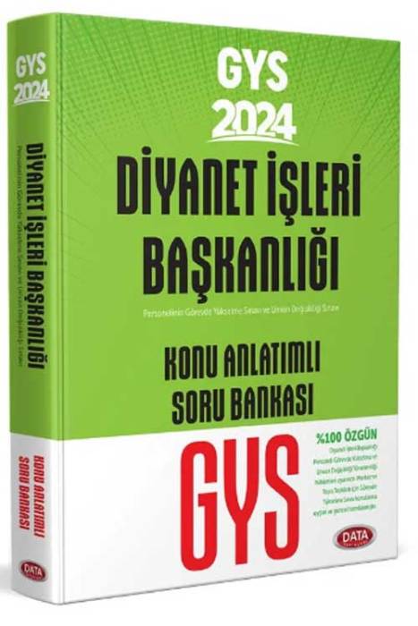 2024 GYS Diyanet İşleri Başkanlığı Konu Anlatımlı Soru Bankası Görevde Yükselme Data Yayınları