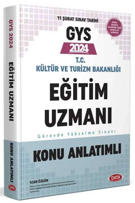 2024 Kültür ve Turizm Bakanlığı Eğitim Uzmanı GYS Konu Anlatımlı Data Yayınları