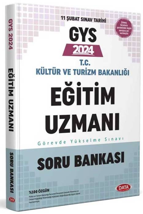 2024 Kültür ve Turizm Bakanlığı Eğitim Uzmanı GYS Soru Bankası Data Yayınları