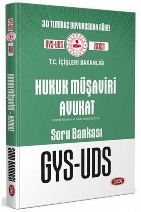 Data 2021 GYS İçişleri Bakanlığı Hukuk Müşaviri Avukat Soru Bankası Görevde Yükselme