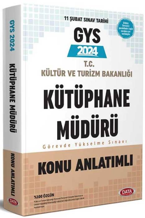 2024 Kültür ve Turizm Bakanlığı Kütüphane Müdürü GYS Konu Anlatımlı Data Yayınları