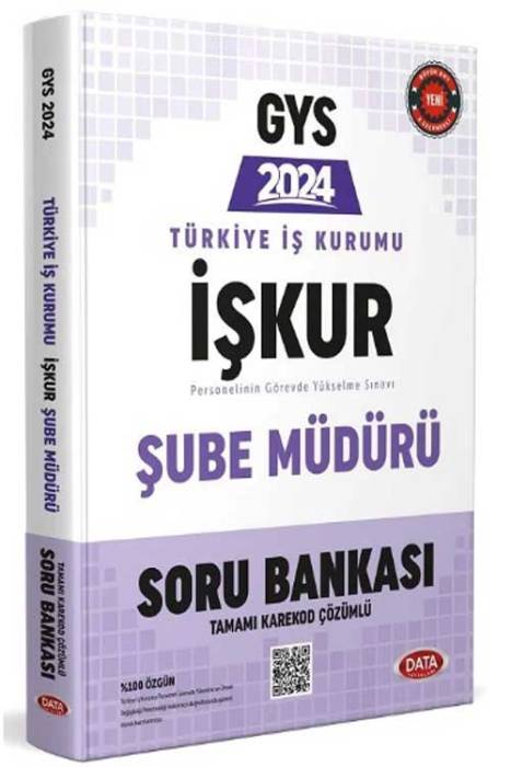 2024 Türkiye İş Kurumu İŞKUR Şube Müdürü GYS Soru Bankası Data Yayınları