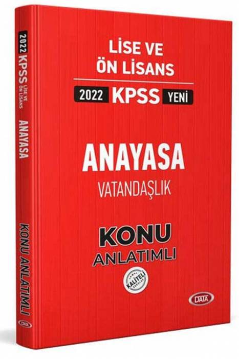 Data 2022 KPSS Lise Ön Lisans Anayasa Vatandaşlık Konu Anlatımlı Data Yayınları