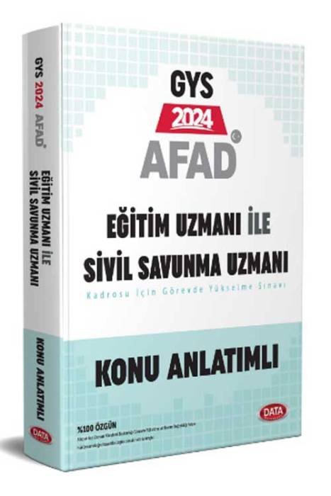 2024 Afad Eğitim Uzmanı ile Sivil Savunma Uzmanı Konu Anlatımı Data Yayınları