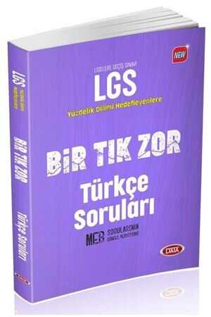 Data LGS Bir Tık Zor Türkçe Soruları Data Yayınları