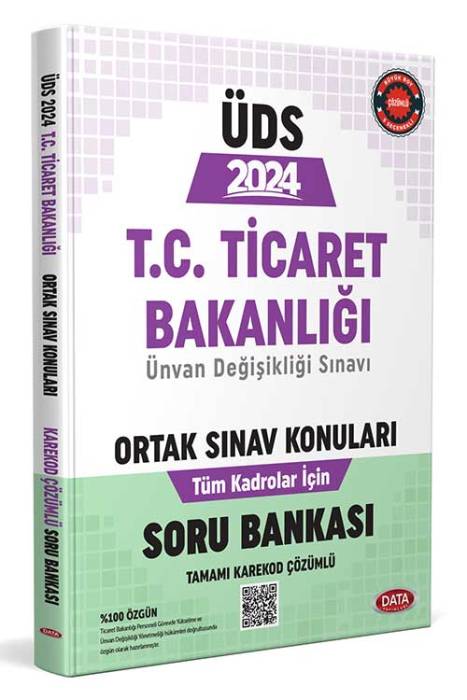 2024 ÜDS Ticaret Bakanlığı Tüm kadrolar İçin Ortak Sınav Konuları Soru Bankası Ünvan Değişikliği Data Yayınları