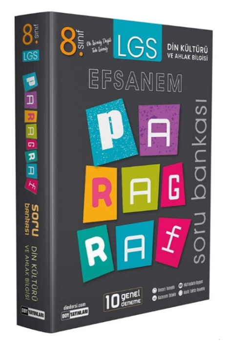 LGS 8. Sınıf Din Kültürü ve Ahlak Bilgisi Paragraf Efsanem Soru Bankası DDY Yayınları