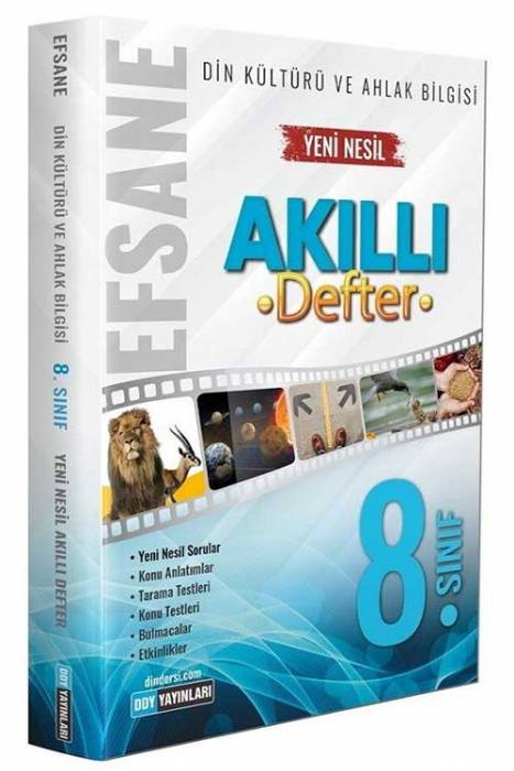 DDY 8. Sınıf Din Kültürü ve Ahlak Bilgisi Efsane Akıllı Defter DDY Yayınları