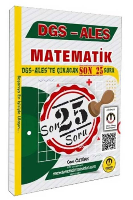 DGS ALES Matematik Çıkacak Son 25 Soru Çözümlü Tasarı Yayınları