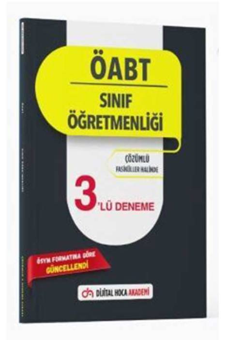 Dijital Hoca ÖABT Sınıf Öğretmenliği 3 Deneme Çözümlü Dijital Hoca Akademi Yayınları