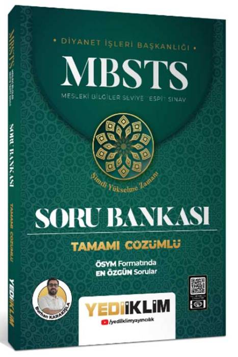 Diyanet İşleri Başkanlığı MBSTS Tamamı Çözümlü Soru Bankası Yediiklim Yayınları