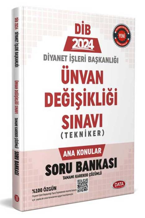 Diyanet İşleri Başkanlığı Unvan Değişikliği Sınavı Tekniker Ana Konular Soru Bankası- Karekod Çözümlü Data Yayınları