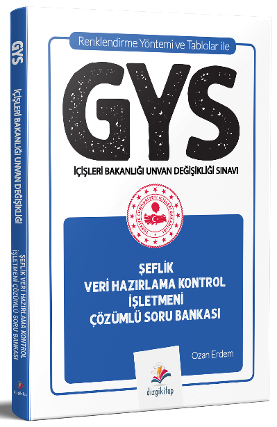 Dizgi Kitap 2021 GYS İçişleri Bakanlığı Şeflik, Veri Hazırlama Kontrol İşletmenliği Soru Bankası