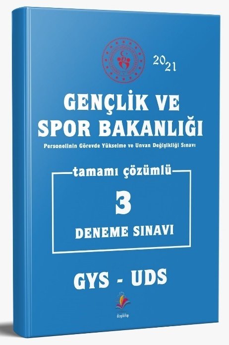 Dizgi Kitap 2021 GYS UDS Gençlik ve Spor Bakanlığı Çözümlü 3 Deneme Dizgi Kitap