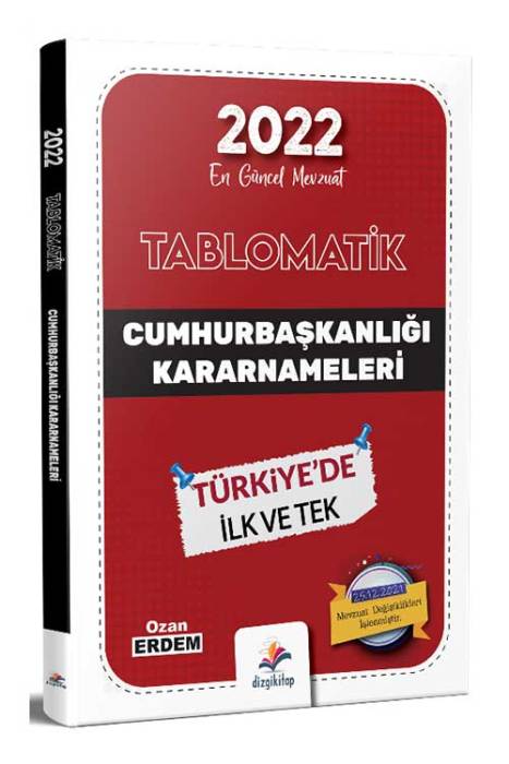 Dizgi Kitap 2022 Kaymakamlık Tablomatik Cumhurbaşkanlığı Kararnameleri Mevzuat Konu Anlatımı Dizgi Kitap