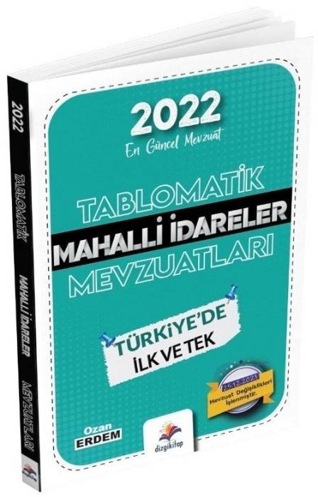 Dizgi Kitap 2022 Kaymakamlık Tablomatik Mahalli İdareler Mevzuatları Konu Anlatımı - Ozan Erdem Dizgi Kitap