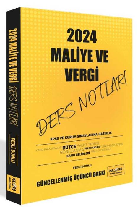 2024 Maliye Vergi Ders Notları KPSS ve Kurum Sınavlarına Hazırlık Dizgi Kitap Yayınları