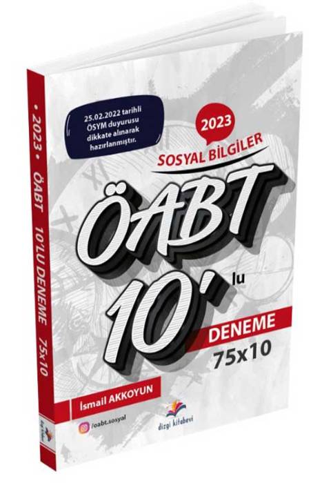 Dizgi Kitap 2023 ÖABT Sosyal Bilgiler Öğretmenliği 75x10 Deneme Dizgi Kitap Yayınları