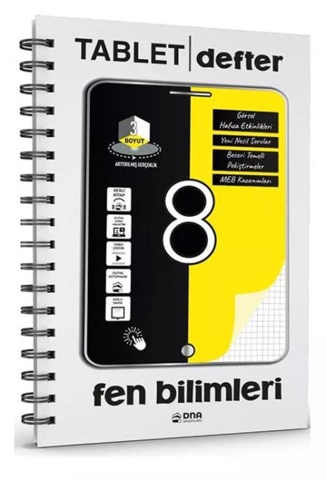 DNA 8. Sınıf Fen Bilimleri Tablet Defter DNA Yayınları