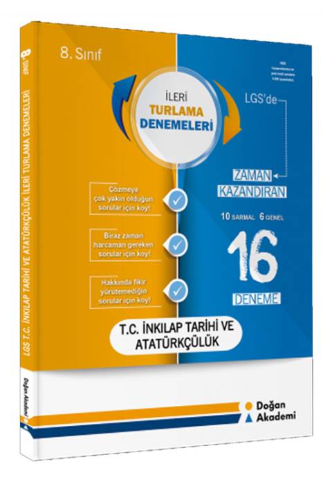 Doğan Akademi 8. Sınıf İleri Turlama İnkılap Tarihi Ve Atatürkçülük Denemeleri Doğan Akademi Yayınları