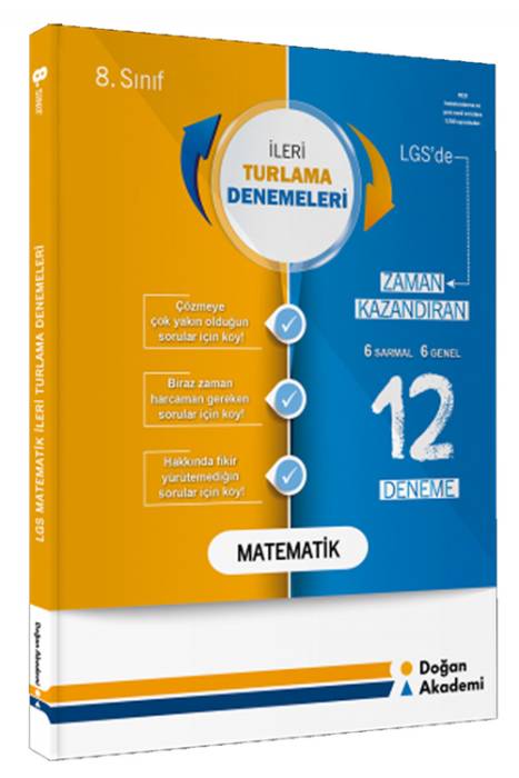 Doğan Akademi 8. Sınıf Matematik İleri Turlama Denemeleri Doğan Akademi Yayınları