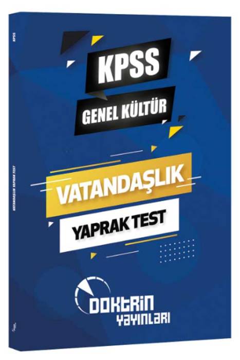 2024 KPSS Genel Kültür Vatandaşlık Yaprak Test Doktrin Yayınları