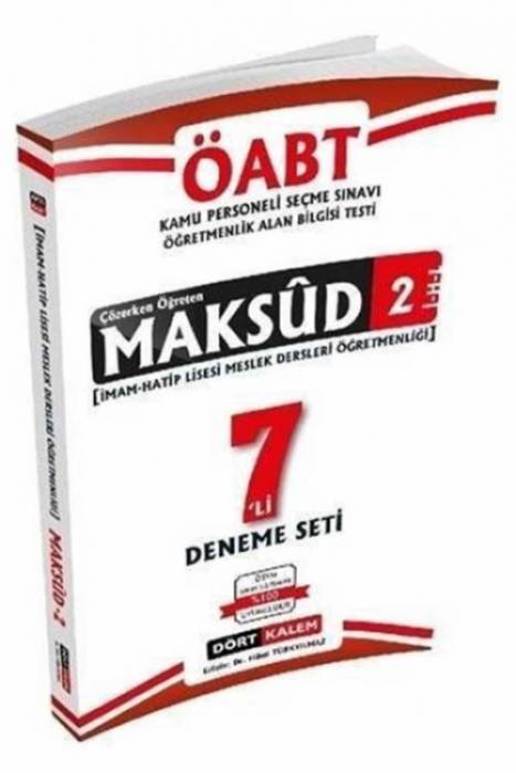 Dört Kalem ÖABT MAKSUD-2 İmam Hatip Lisesi Meslek Dersleri Öğretmenliği 7 Deneme Dört Kalem Yayınları