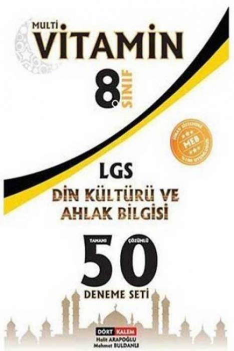 Dört Kalem 8. Sınıf LGS Din Kültürü ve Ahlak Bilgisi Tamamı Çözümlü 50 Deneme Seti Dört Kalem Yayınları