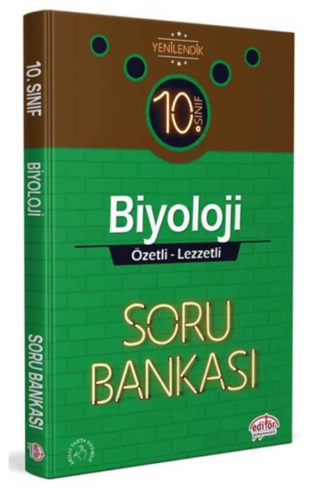 Editör 10. Sınıf Biyoloji Özetli Lezzetli Soru Bankası Editör Yayınları