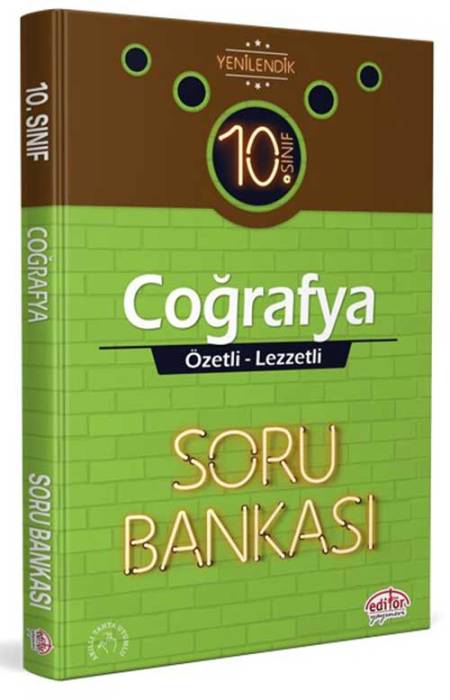 Editör 10. Sınıf Coğrafya Özetli Lezzetli Soru Bankası Editör Yayınları