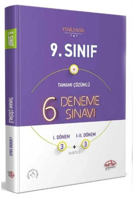 Editör 9. Sınıf Çözümlü 6 Fasikül Deneme Sınavı Editör Yayınevi