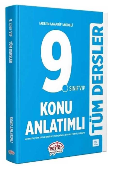 9. Sınıf Tüm Dersler VIP Konu Anlatımlı Editör Yayınları