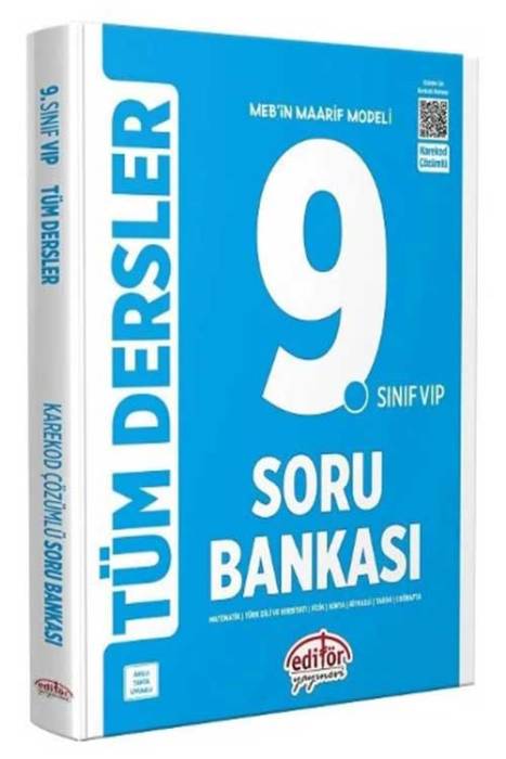 9. Sınıf Tüm Dersler VIP Soru Bankası Çözümlü Editör Yayınları