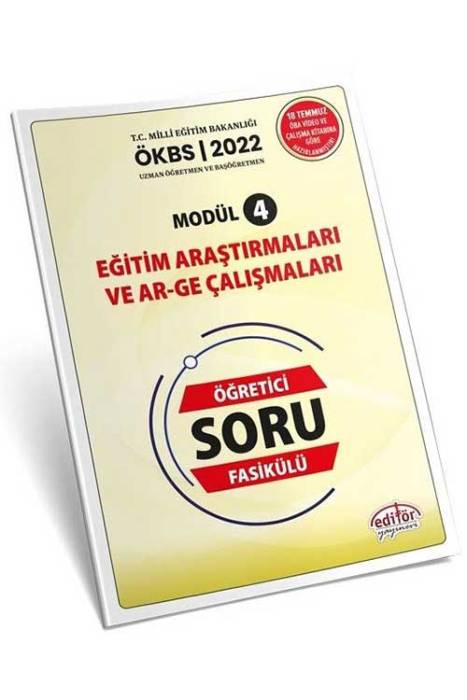 Editör 2022 MEB ÖKBS Uzman Öğretmen ve Başöğretmen Eğitim Araştırmaları Öğretici Soru Fasikülü Modül-4