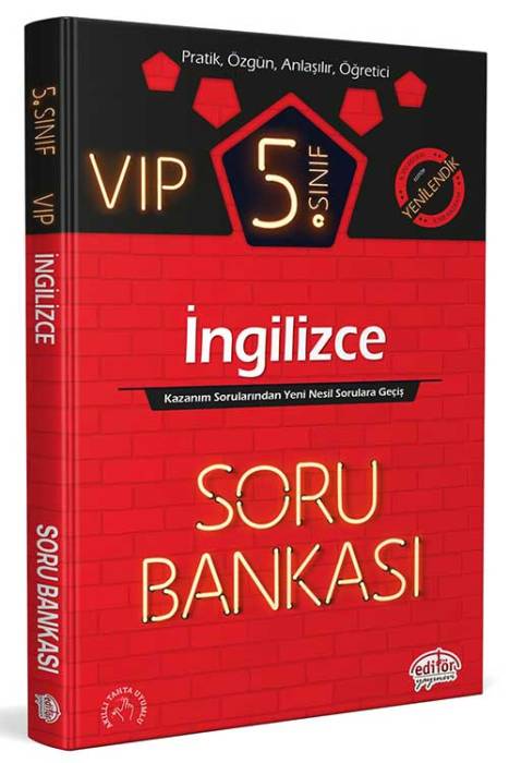 5. Sınıf VIP İngilizce Soru Bankası Editör Yayınları