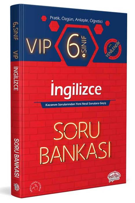 Editör 6. Sınıf Vip İngilizce Soru Bankası Editör Yayınları