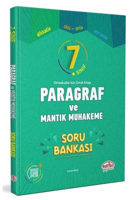 Editör 7. Sınıf Paragraf ve Mantık Muhakeme Soru Bankası Editör Yayınları