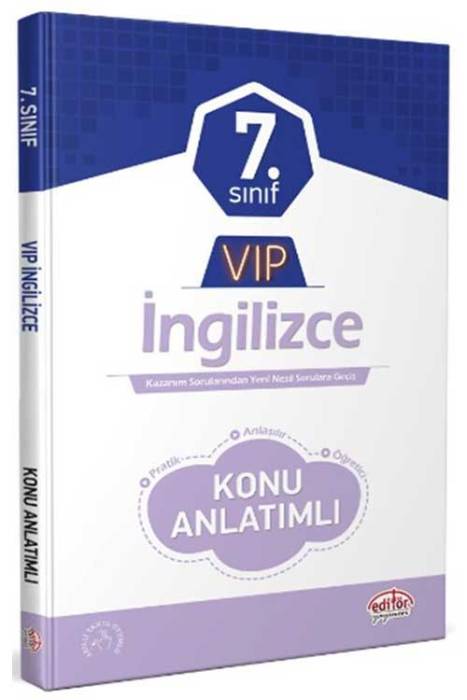 Editör 7. Sınıf VIP İngilizce Konu Anlatımlı Editör Yayınları