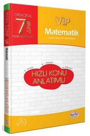 Editör 7. Sınıf VIP Matematik Konu Anlatımlı Editör Yayınları