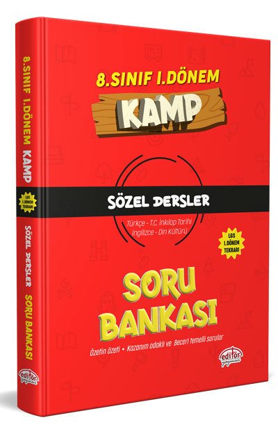 Editör 8. Sınıf 1. Dönem Kamp Sözel Soru Bankası Editör Yayınları