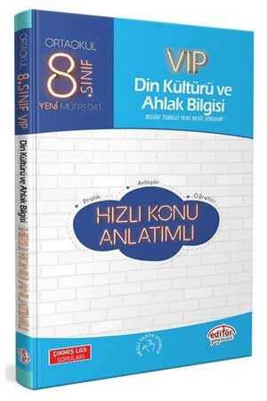 Editör 8. Sınıf Vip Din Kültürü ve Ahlak Bilgisi Konu Anlatımlı Editör Yayınları