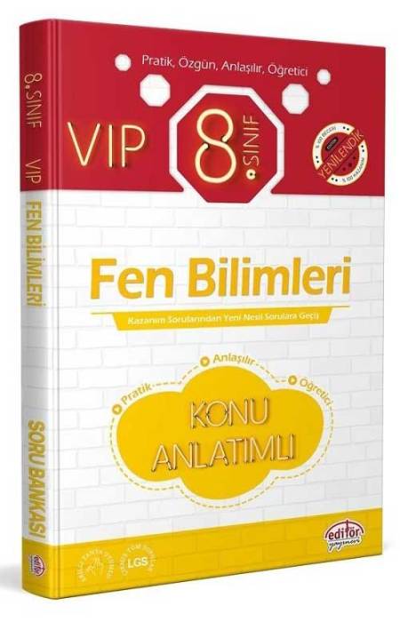 Editör 8. Sınıf VIP Fen Bilimleri Konu Anlatımı Editör Yayınları