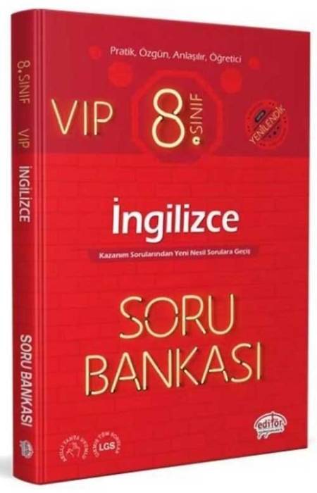 Editör 8. Sınıf VIP İngilizce Soru Bankası Editör Yayınları