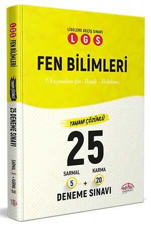 Editör LGS Fen Bilimleri 25 Deneme Sınavı Editör Yayınevi